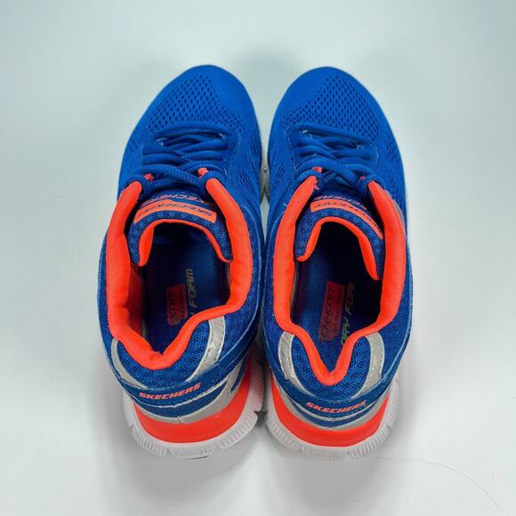 Skechers Flex Appeal Love Your Style Blue Coral Walking Shoes 11728 Women's Sz 9 - Picture 6 of 9